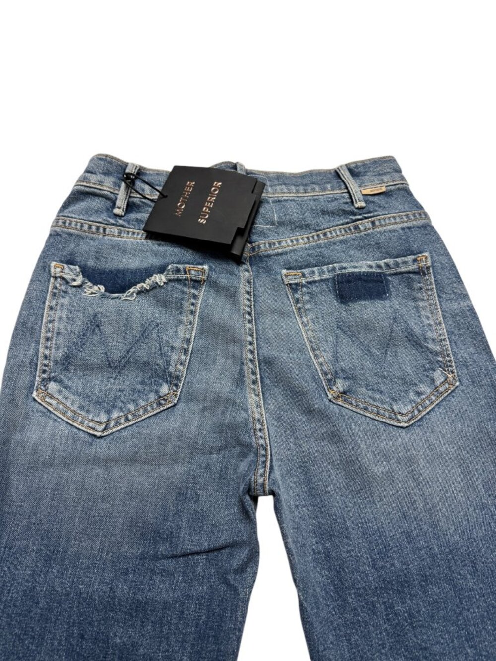 MOTHER The Hustler Ankle Fray Denim Jeans "We All Scream" Wash Size 26 NWT - Picture 12 of 13